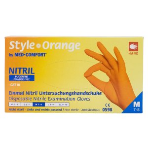 Style Перчатки нітрилові (помаранчеві) M